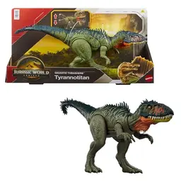 Mattel Jurassic World Tyrannotitan Dinosaurier-Spielzeugfigur mit Wutanfällen und digitalem Spiel