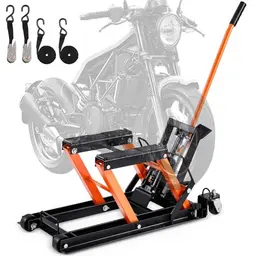 VEVOR Hydraulischer Motorradheber 700 kg Belastbar - Motorradlift, Montagebock, Motoständer, Einstellbar 120-385 mm, für Garage & Außen