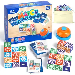 Sunrad Match Madness Brettspiel – Familienspiel für 2-4 Spieler ab 4 Jahren