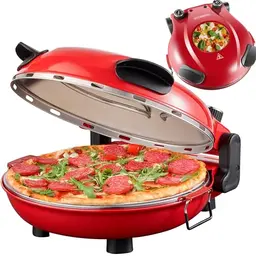 Elektrischer Pizzaofen mit 32 cm Pizzastein & Timer - 1200 Watt