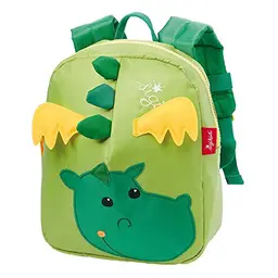 SIGIKID Mini Rucksack Drache für Kinder, empfohlen ab 2 Jahren, Grün, 24 cm