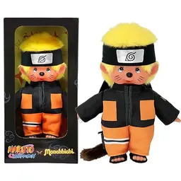 BANDAI Monchhichi Naruto Shippuden - Superweiches Kuscheltier 20 cm für Kinder ab 2 Jahren
