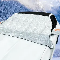 Winter Frontscheibenabdeckung mit Magnet und Spiegel Schutz, 161x143 cm, für SUV - Frost- und Sonnenschutz