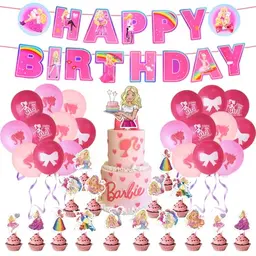 38er Set Barbie Luftballons für Mädchen – Geburtstag Deko für Prinzessinnen-Partys