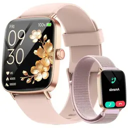 Fitpolo Damen Smartwatch mit Herzfrequenz, Schlaf- und Schrittzähler, IP68 wasserdicht, für iOS & Android
