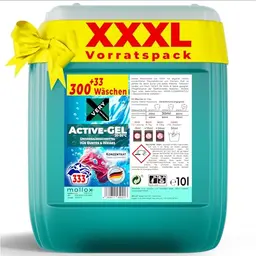 VERY® Universal Waschmittel Gel 10L - Flüssigwaschmittel für alle Farben mit frischem Duft