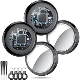 Tukio Air Tags 4er Pack Schwarz - Smart Key Finder für Schlüssel und Taschen