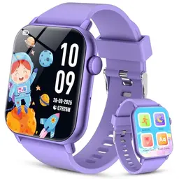 taopodo 1,8" HD Smartwatch Kinder, IP68 Schrittzähler Kinder, Kids Smartwatch mit Herzfrequenz, Schlafmonitor, 24 Stunden Aktivitätsfolgung Kinderuhr Mädchen für iOS und Android, Violett
