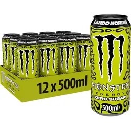 Monster Energy® Lando Norris Energy-Drink mit Melonen-Yuzu-Geschmack, zero Zucker und Kalorien, in praktischen 12er 500 ml Dosen