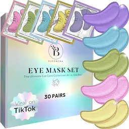 BLOOMORA Augenpads mit Niacinamid & Hyaluron, 30 Paare gegen Augenringe