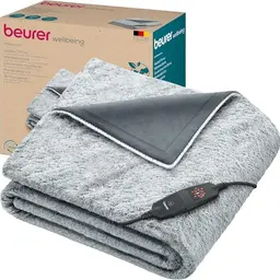 Beurer HD 75 Nordic Grey Heizdecke, 180x130 cm, weich, 6 Temperaturstufen, maschinenwaschbar, Abschaltautomatik