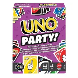 Mattel Games UNO Party Kartenspiel für 6-14 Spieler, ab 7 Jahren - Spaß für die ganze Familie