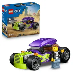 LEGO City Hot Rod Race Car mit Driver und Klappdach – Baustset für Kinder ab 5 Jahre