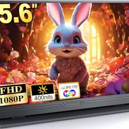 MOMODS 15.6" Tragbarer Monitor 1080P FHD - Mobiler Zweitbildschirm für Laptop, PC, Mac, PS5 und Xbox