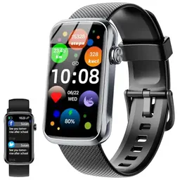 Fempoin Smartwatch für Herren und Damen, 1,47 Zoll, HD-Display, Schrittzähler, Pulsmesser, Schlafüberwachung