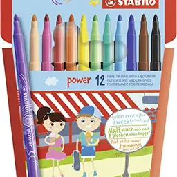 STABILO Filzstifte 12er Pack - 12 verschiedene Farben
