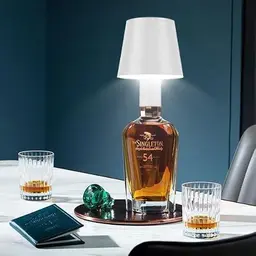 CHENBEN Dimmbare Flaschenlampe mit 5200 mAh Akku – 3000K/4500K/6000K für Innen/Außen, Familie, Restaurant, Bar (Weiß)