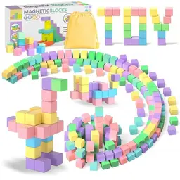 KENPOJO 50 Stück Magnetische Bausteine für Kinder