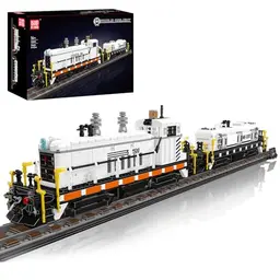 Mould King 12051 Diesel Lok EMD SW1500, Rangierlok mit Schienen & Waggon, Technik Modell für Erwachsene, Sammler Eisenbahn (2462+ Teile)