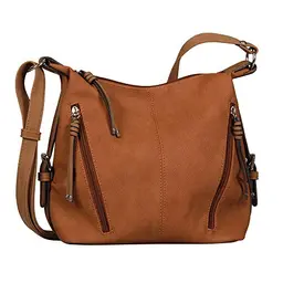 TOM TAILOR Caia Damen Umhängetasche Mittelgroß Cognac