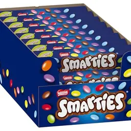 Nestlé SMARTIES Hexagon-Rolle, bunte Schokolinsen aus Milchschokolade, 24er Pack (24 x 38g)