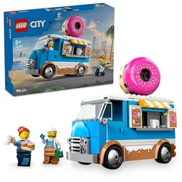 LEGO City Donut Truck - Spielzeug Foodtruck mit 2 Minifiguren - Bauspielzeug für Kinder ab 5 Jahren