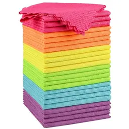 Orighty Mikrofaser-Reinigungstücher, 24 Stück, fusselfrei und hochsaugfähig für Haus, Küche und Auto (12x12 Zoll)
