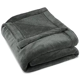 CelinaTex Flauschige Kuscheldecke XXL 220 x 240 cm grau weich warm Oeko-TEX