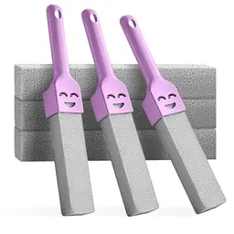 MOPUBZO Toilettenreiniger Set - 6 Bimssteine mit 3 Griffen für chemiefreie WC-Reinigung