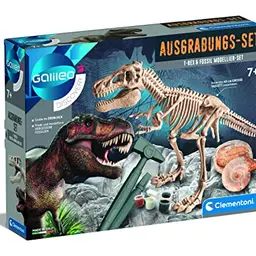 Clementoni Galileo Discovery T-Rex Ausgrabungs- und Fossil Modellier-Set für Kinder ab 7 Jahren