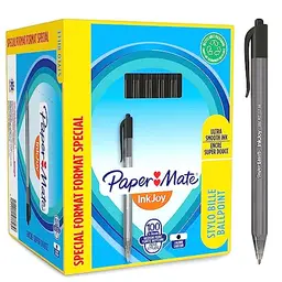 PAPER MATE InkJoy 100RT Kugelschreiber | Schwarz | 100 Stück