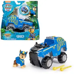 PAW PATROL Jungle Pups Tiger-Fahrzeug mit Chase-Figur, Spielzeug für Kinder ab 3 Jahren