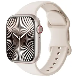 Ersatzarmband aus Silikon für Apple Watch (38mm bis 44mm) - Kompatibel mit iWatch SE & Series 1-10 für Herren und Damen