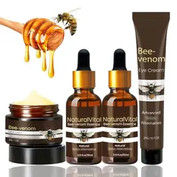 Bienengift Anti-Aging Gesichtspflege-Set für Damen, 4-tlg. mit Creme, Serum & Augenpflege