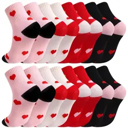 Smivyhp 8 Paar Mädchen Tennissocken, Mehrfarbig Baumwolle, Sportsocken für Kinder 10-14 Jahre