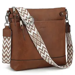 TANTOMI Umhängetasche Damen, Mittelgroße Handtasche aus PU Leder mit 6 Kartenfächern
