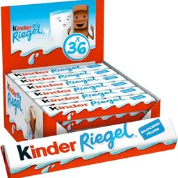 Kinder Riegel - 36 einzeln verpackte Schokoriegel, zartschmelzende Vollmilchschokolade mit Milchcremefüllung, 760g