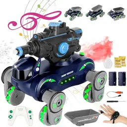 Ferngesteuertes Stunt Car mit Wasserkanone, 8WD Drift Auto 2,4 GHz 360° Drehung für Kinder ab 7 Jahren (Grün)