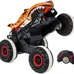 Hot Wheels Monster Trucks Ferngesteuertes Auto Tiger Shark mit Terrain Stomp Technologie, Spielzeug ab 4 Jahren