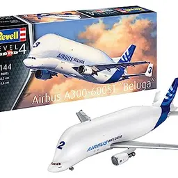 Revell Modellbausatz Airbus A300-600ST Beluga I Flugzeug Bausatz 1:144 für Kinder und Erwachsene ab 12 Jahren