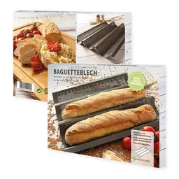 Wundermix Baguette Blech mit Antihaftbeschichtung - Backform für 3 Baguettes