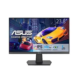 ASUS VA24EHF 24 Zoll Full HD Monitor - Rahmenlos, Flicker-Free, Blaulichtfilter, Adaptive-Sync, 100 Hz, Schwarz