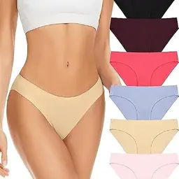 Evolyline Seamless Slips Damen – Nahtlose Hipster Unterwäsche, Weiche Stretch No Show Slips im Mehrpack