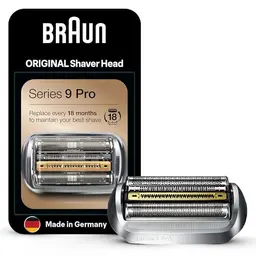 Braun Series 9 Pro Elektrorasierer Scherkopf, Ersatzscherteil für Herren Rasierer, chrom, 1er Pack
