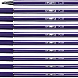 STABILO Premium-Filzstift Pen 68 - 10er Pack - preußischblau