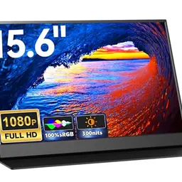 15.6" Full HD Tragbarer Monitor für Laptop, Mac, PC, Xbox, PS5 - HDMI/USB-C