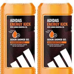 adidas Active Skin & Mind Energy Kick Duschgel, belebend für Herren, 250ml, 2er Pack