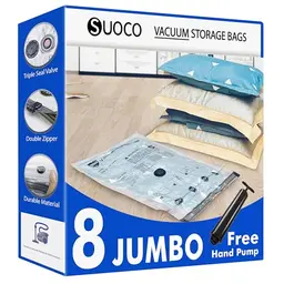 Vakuumbeutel Jumbo für Kleidung 100x70 cm mit Ventil und Pumpe