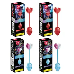 AMOS Audio Lutscher (4er Set: 2x Erdbeere & 2x Blaubeere) - Valentinstag Süßigkeiten Geschenke