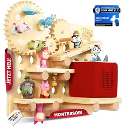 Monti Tonie Regal 1er Set für Tonies + Toniebox - Platz für 40 Figuren - Starterset für Mädchen und Jungen